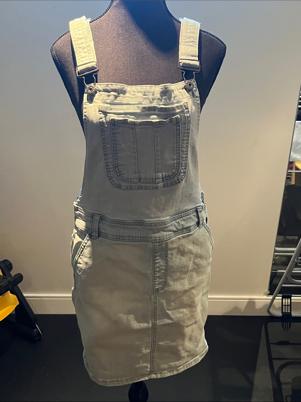 Women’s Light Blue Denim Overall Dress